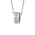 Roman Numerals Cubic Zirconia Ring Pendant in Rhodium Plated Silver