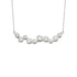 Rub Over Cubic Zirconia Bubble Line Pendant in Rhodium Plated Silver