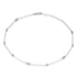 0.20ct Cubic Zirconia Round Eye Chain Necklace in Rhodium Plated Silver 18"