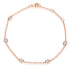 0.85ct Cubic Zirconia Classic Chain Bracelet in 14k Rose Gold Plated Silver
