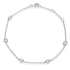 0.85ct Cubic Zirconia Classic Chain Bracelet in Rhodium Plated Silver