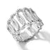 1.38ct Cubic Zirconia Squiggle Eternity Ring in Rhodium Plated Silver