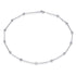 2.60ct Cubic Zirconia 13 Stone Chain Necklace in Rhodium Plated Silver 18"