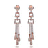 2.70ct Cubic Zirconia Art Deco Drop Earrings in 14k Rose Gold Plated Silver