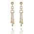 2.70ct Cubic Zirconia Art Deco Drop Earrings in 14k Yellow Gold Plated Silver