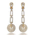 3.40ct Cubic Zirconia Catherine Art Deco Drop Earrings in 14k Yellow Gold Plated Silver