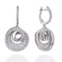 5.75ct Cubic Zirconia Spiral Drop Earrings in Rhodium Plated Sliver