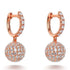 5.90ct Cubic Zirconia Pave Set Ball Drop Earrings in 14k Rose Gold Plated Sliver