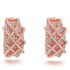 6.20ct Cubic Zirconia Amelia Criss Cross Earrings 14k Rose Gold Plated Silver