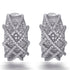 6.20ct Cubic Zirconia Amelia Criss Cross Earrings in Rhodium Plated Silver