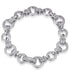 6.50ct Cubic Zirconia Circle Link Bracelet in Rhodium Plated Silver