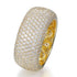 7.00ct Cubic Zirconia Destiny Pave Full Eternity Ring in 14k Yellow Gold Plated Silver