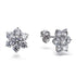 8.00ct Cubic Zirconia Flower Stud Earrings in Platinum Plated Silver