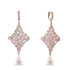 8.00ct Cubic Zirconia Lace Drop Earrings in 14k Rose Gold Plated Silver