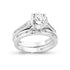 Baguette and Round Cubic Zirconia Engagement Ring & Band Set