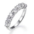 Bar Set 2.00ct Cubic Zirconia Half Eternity Ring in Rhodium Plated Silver