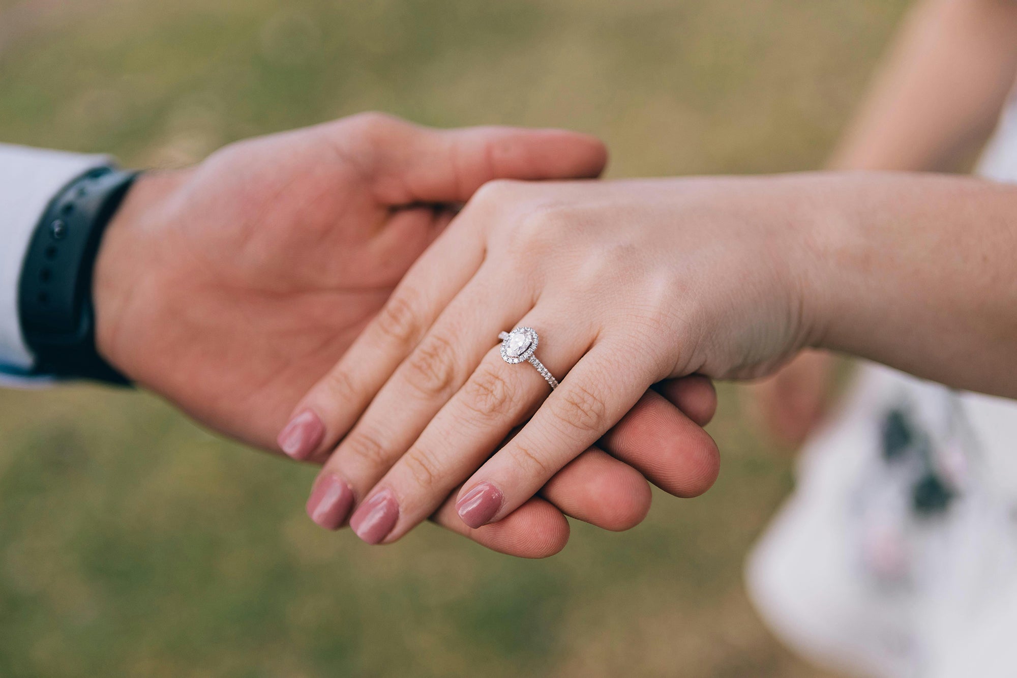 Engagement Ring On Hand