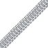 Pave Strap Cubic Zirconia Tennis Bracelet in Rhodium Plated Silver 15mm