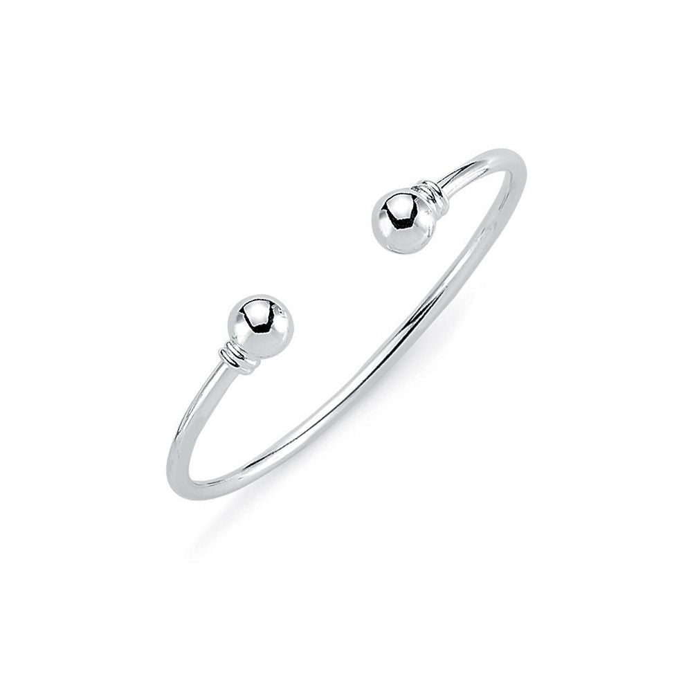 Solid 925 Sterling Silver Children’s Torque Bangle 6.5g