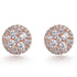 1.30ct Cubic Zirconia Round Cluster Earrings in 14k Rose Gold Plated Silver