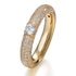 1.38ct Cubic Zirconia Luna Half Band Eternity Ring Set in 14k Yellow Gold Plated Silver