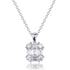 1.40ct Cubic Zirconia Diana Round & Baguette Pendant in Rhodium Plated Silver