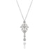 1.90ct Cubic Zirconia Filigree Pendant in Rhodium Plated Silver