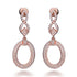3.35ct Cubic Zirconia Oval Drop Earrings in 14k Rose Gold Plated Silver