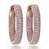 3.45ct Pave Set Cubic Zirconia Hoop Earrings in 14k Rose Gold Plated Silver