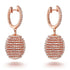 7.0ct Cubic Zirconia Beehive Earrings in 14k Rose Gold Plated Silver