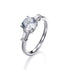 Round 3.00ct Cubic Zirconia & Baguette Corinna Ring in Rhodium Plated Silver